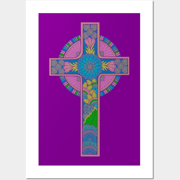 Pretty Cross Graphic Wall Art by AlondraHanley